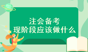 注冊會計師備考現(xiàn)階段應(yīng)該怎么做呢？