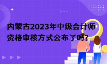 內(nèi)蒙古2023年中級(jí)會(huì)計(jì)師資格審核方式公布了嗎？