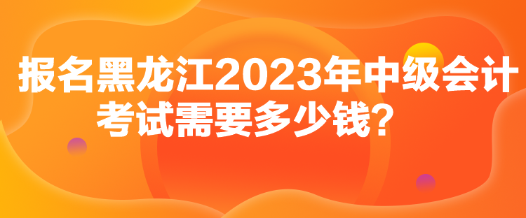 報名黑龍江2023年中級會計考試需要多少錢？