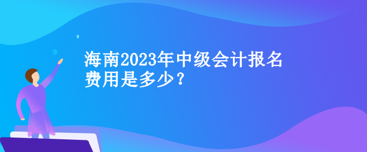 海南2023年中級(jí)會(huì)計(jì)報(bào)名費(fèi)用是多少？