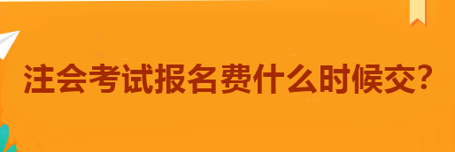 注會考試報名費什么時候交？