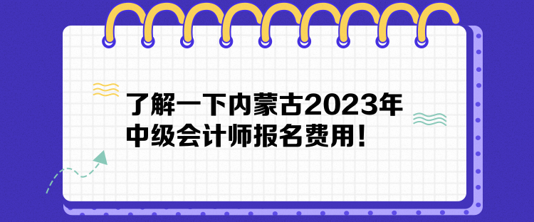 了解一下內(nèi)蒙古2023年中級(jí)會(huì)計(jì)師報(bào)名費(fèi)用！