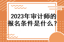 2023年審計師的報名條件是什么？