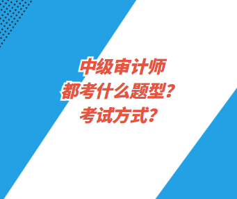 中級(jí)審計(jì)師都考什么題型？考試方式？