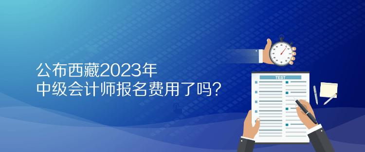 公布西藏2023年中級(jí)會(huì)計(jì)師報(bào)名費(fèi)用了嗎？