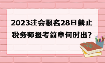 稅務(wù)師報考簡章何時出？