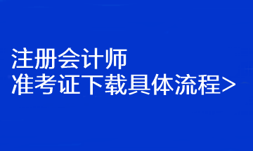 注冊(cè)會(huì)計(jì)師準(zhǔn)考證下載具體流程>