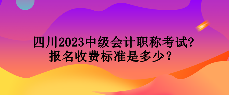 四川2023中級(jí)會(huì)計(jì)職稱考試報(bào)名收費(fèi)標(biāo)準(zhǔn)是多少？