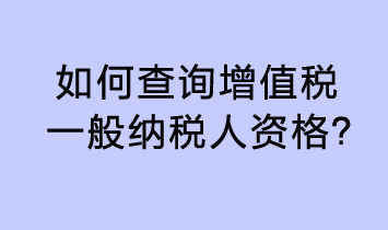 如何查詢?cè)鲋刀愐话慵{稅人資格？