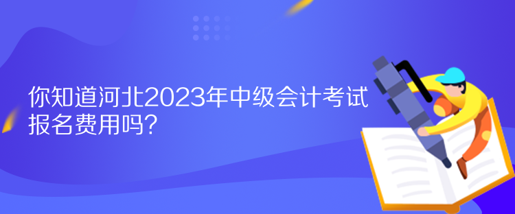 你知道河北2023年中級會計考試報名費用嗎？