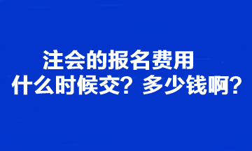 注會(huì)的報(bào)名費(fèi)用什么時(shí)候交？多少錢(qián)??？