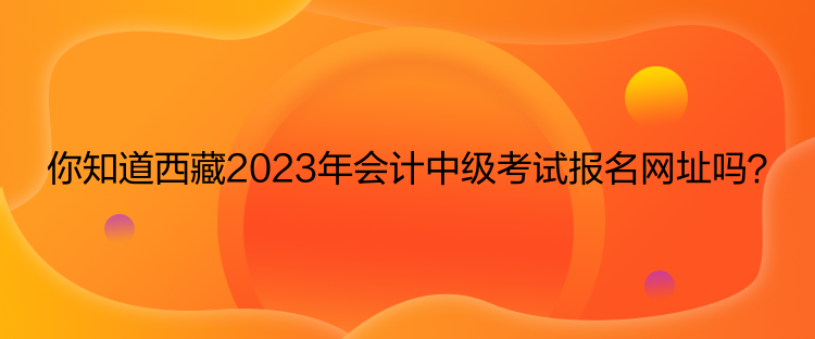 你知道西藏2023年會計中級考試報名網(wǎng)址嗎？