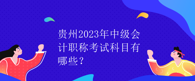 貴州2023年中級(jí)會(huì)計(jì)職稱(chēng)考試科目有哪些？