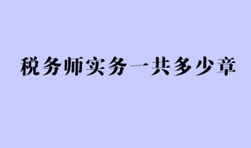 稅務(wù)師實(shí)務(wù)一共多少章？