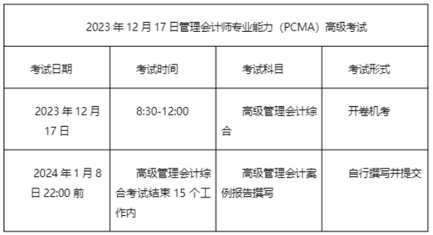 2023年12月17日日PCMA（高級(jí)）考試相關(guān)匯總！