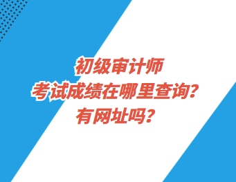 初級審計師考試成績在哪里查詢？有網(wǎng)址嗎？