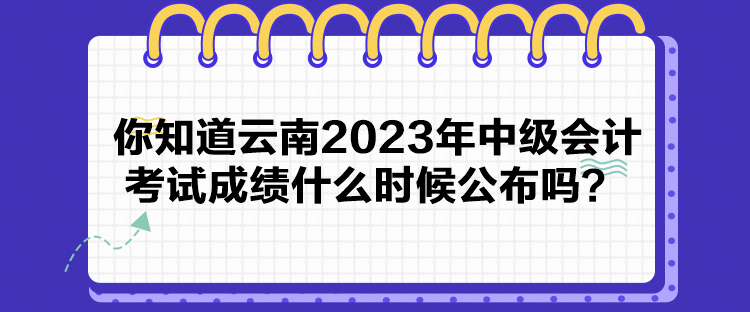 你知道云南2023年中級會計考試成績什么時候公布嗎？