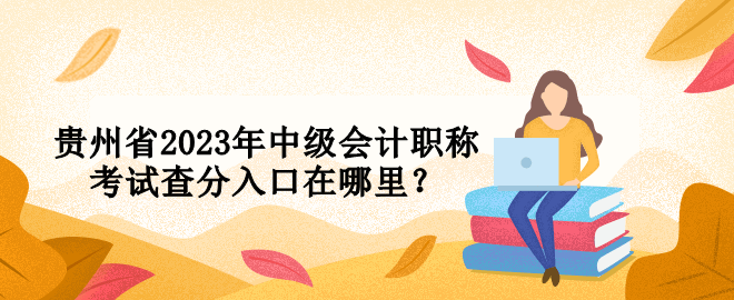 貴州省2023年中級會計職稱考試查分入口在哪里？