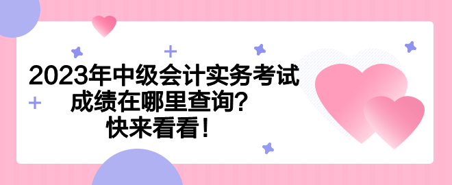 2023年中級(jí)會(huì)計(jì)實(shí)務(wù)考試成績(jī)?cè)谀睦锊樵?？快?lái)看看！