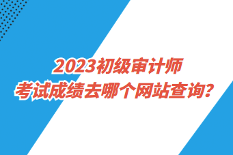 2023初級審計(jì)師考試成績?nèi)ツ膫€(gè)網(wǎng)站查詢？