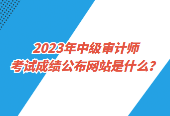 2023年中級審計師考試成績公布網(wǎng)站是什么？