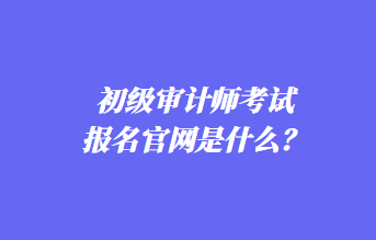 初級審計師考試報名官網(wǎng)是什么？