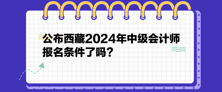 公布西藏2024年中級會(huì)計(jì)師報(bào)名條件了嗎？