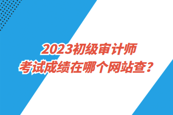 2023初級審計師考試成績在哪個網(wǎng)站查？