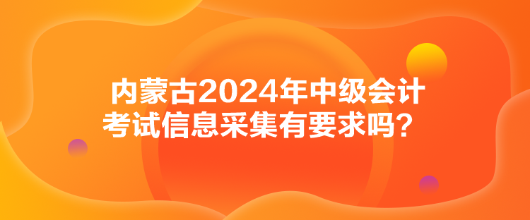 內(nèi)蒙古2024年中級(jí)會(huì)計(jì)考試信息采集有要求嗎？