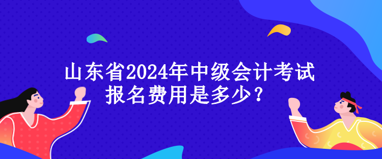 山東省2024年中級會計(jì)考試報名費(fèi)用是多少？