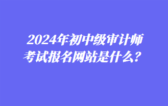 2024年初中級審計(jì)師考試報(bào)名網(wǎng)站是什么？