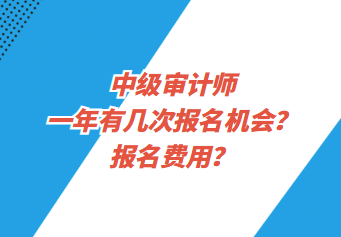 中級(jí)審計(jì)師一年有幾次報(bào)名機(jī)會(huì)？報(bào)名費(fèi)用？