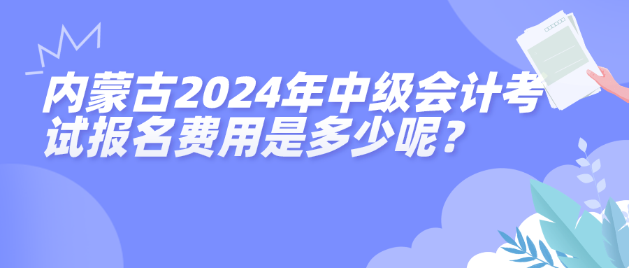 內(nèi)蒙古2024年中級會計(jì)考試報(bào)名費(fèi)用