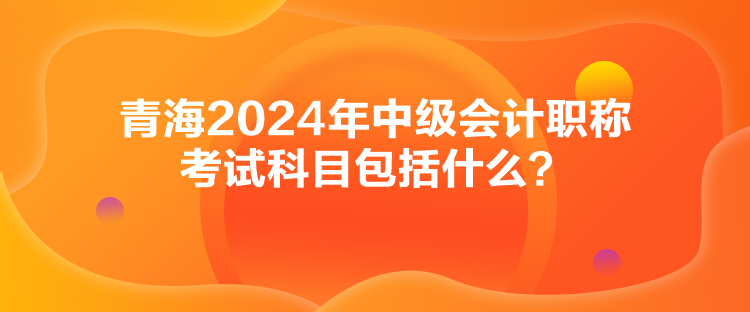 青海2024年中級(jí)會(huì)計(jì)職稱考試科目包括什么？