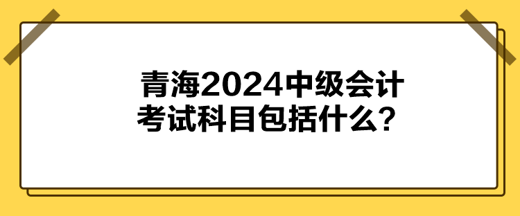 青海2024中級(jí)會(huì)計(jì)考試科目包括什么？