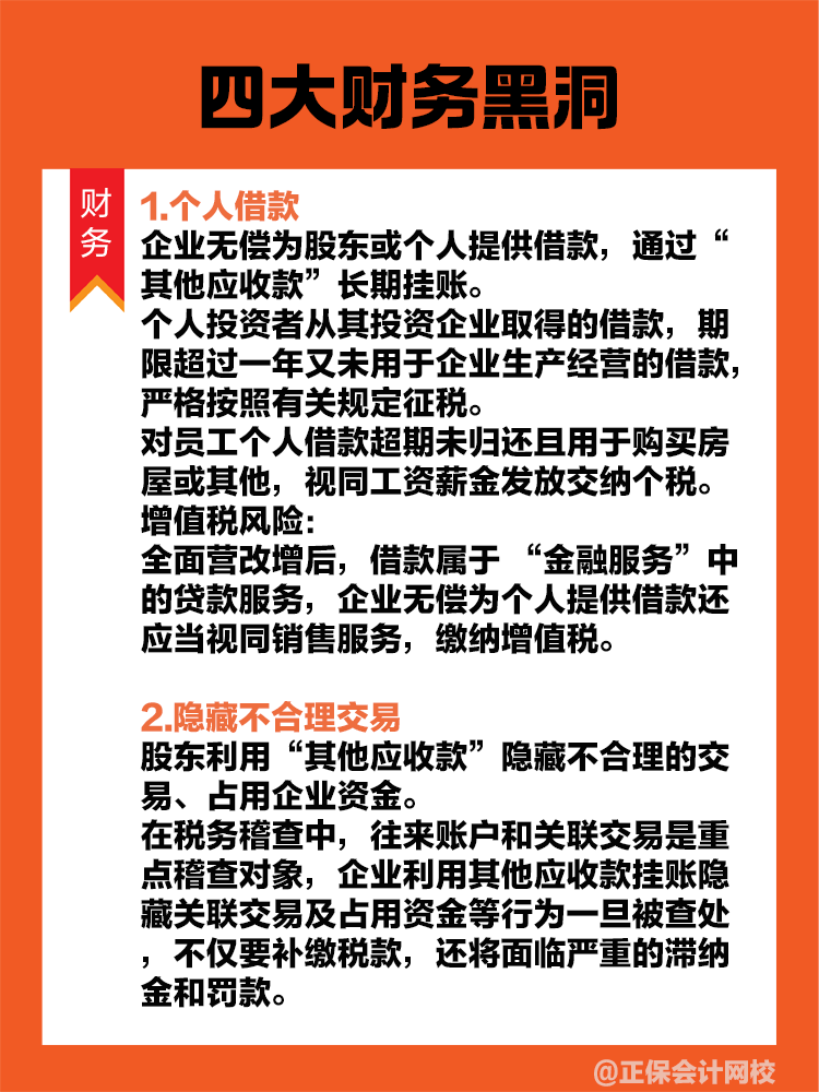 “其他應收款”背后的四大財務黑洞！